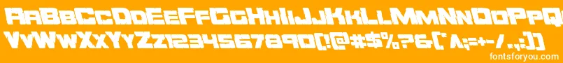 Orecrusherleft Font – White Fonts on Orange Background