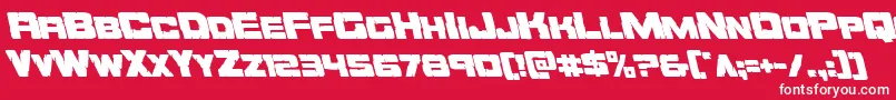 Orecrusherleft Font – White Fonts on Red Background