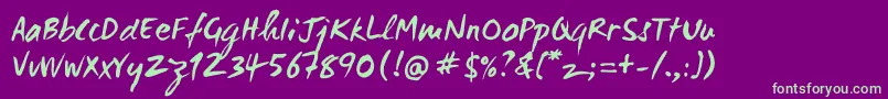 Wcmanonegrabta Font – Green Fonts on Purple Background