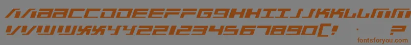 War Machine Font – Brown Fonts on Gray Background