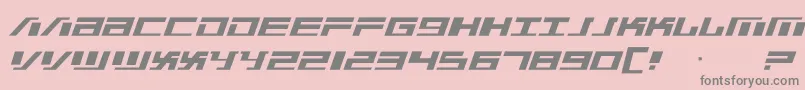 War Machine Font – Gray Fonts on Pink Background