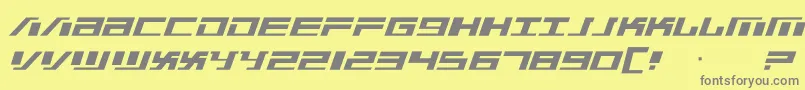 War Machine Font – Gray Fonts on Yellow Background