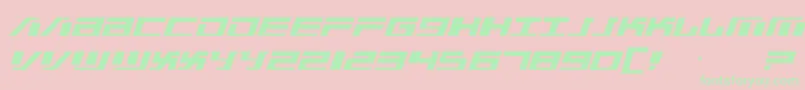 War Machine Font – Green Fonts on Pink Background