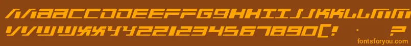 War Machine Font – Orange Fonts on Brown Background