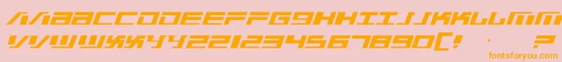 War Machine Font – Orange Fonts on Pink Background