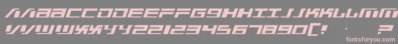 Police War Machine – polices roses sur fond gris