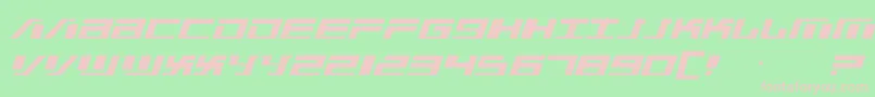 フォントWar Machine – 緑の背景にピンクのフォント
