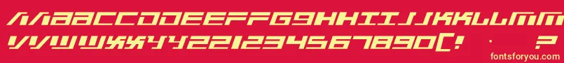 War Machine Font – Yellow Fonts on Red Background