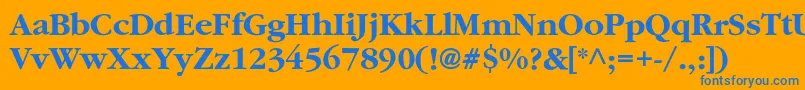 AgsaturdaycBold Font – Blue Fonts on Orange Background