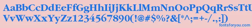 AgsaturdaycBold Font – Blue Fonts on Pink Background