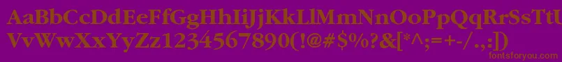 AgsaturdaycBold Font – Brown Fonts on Purple Background