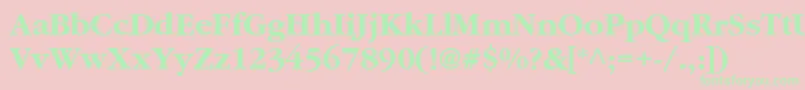 AgsaturdaycBold Font – Green Fonts on Pink Background