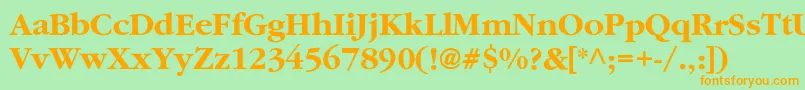 AgsaturdaycBold Font – Orange Fonts on Green Background