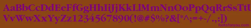 AgsaturdaycBold Font – Purple Fonts on Brown Background