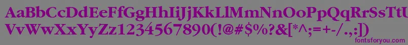 AgsaturdaycBold Font – Purple Fonts on Gray Background