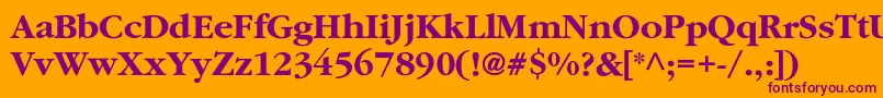 AgsaturdaycBold Font – Purple Fonts on Orange Background