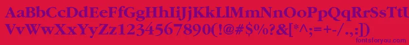 AgsaturdaycBold Font – Purple Fonts on Red Background