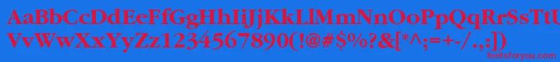 AgsaturdaycBold Font – Red Fonts on Blue Background