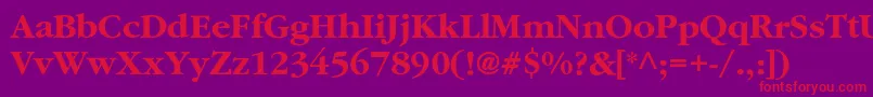 AgsaturdaycBold Font – Red Fonts on Purple Background