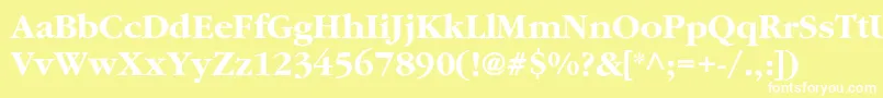 AgsaturdaycBold Font – White Fonts on Yellow Background