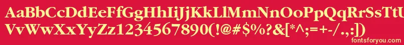 AgsaturdaycBold Font – Yellow Fonts on Red Background
