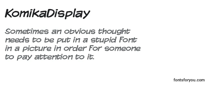 Review of the KomikaDisplay Font