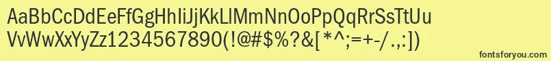 ItcfranklingothicstdBkcd Font – Black Fonts on Yellow Background
