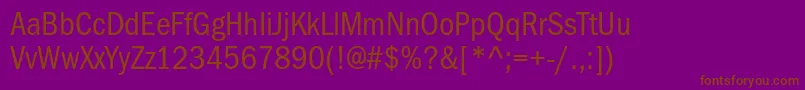 Шрифт ItcfranklingothicstdBkcd – коричневые шрифты на фиолетовом фоне