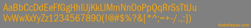 ItcfranklingothicstdBkcd Font – Orange Fonts on Gray Background