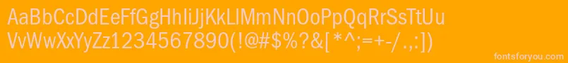 ItcfranklingothicstdBkcd Font – Pink Fonts on Orange Background