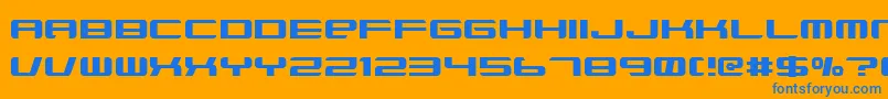 Xenobrod Font – Blue Fonts on Orange Background