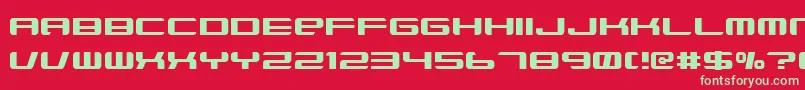 Xenobrod Font – Green Fonts on Red Background