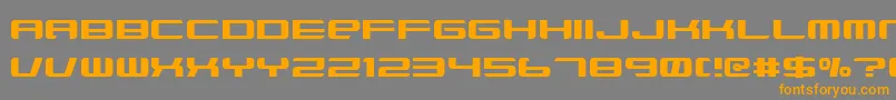 Xenobrod-Schriftart – Orangefarbene Schriften auf grauem Hintergrund