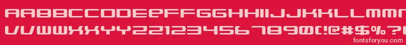 フォントXenobrod – 赤い背景にピンクのフォント
