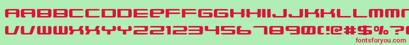 Xenobrod Font – Red Fonts on Green Background