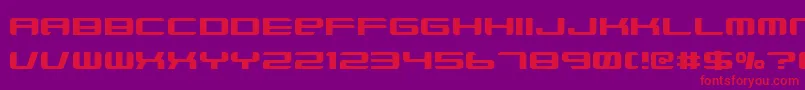 フォントXenobrod – 紫の背景に赤い文字