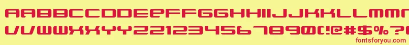 Xenobrod Font – Red Fonts on Yellow Background