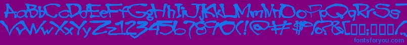 Blottooo40oz Font – Blue Fonts on Purple Background