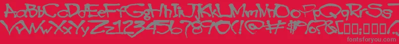 Blottooo40oz Font – Gray Fonts on Red Background