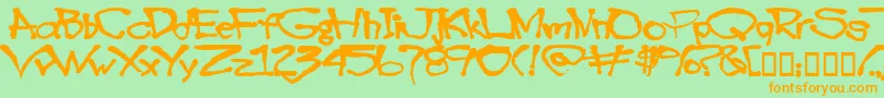 Blottooo40oz Font – Orange Fonts on Green Background