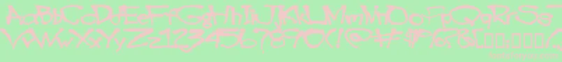 Blottooo40oz Font – Pink Fonts on Green Background