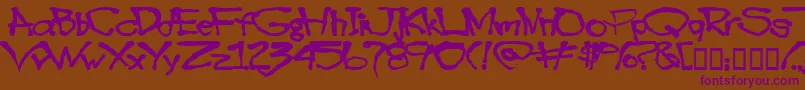 Blottooo40oz Font – Purple Fonts on Brown Background