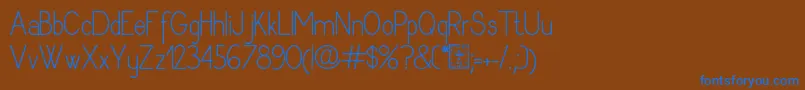 DyaneRegular Font – Blue Fonts on Brown Background