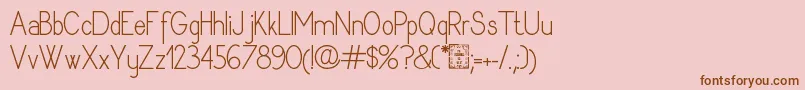 DyaneRegular-fontti – ruskeat fontit vaaleanpunaisella taustalla