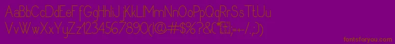 DyaneRegular-Schriftart – Braune Schriften auf violettem Hintergrund