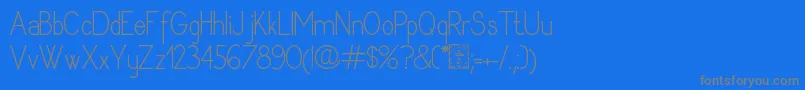 DyaneRegular Font – Gray Fonts on Blue Background