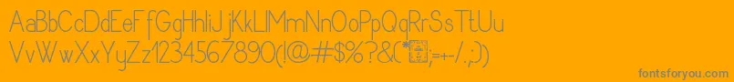 DyaneRegular Font – Gray Fonts on Orange Background