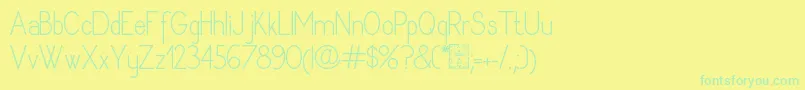 DyaneRegular Font – Green Fonts on Yellow Background