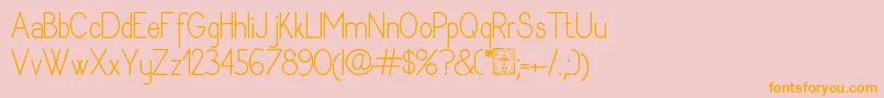DyaneRegular-fontti – oranssit fontit vaaleanpunaisella taustalla