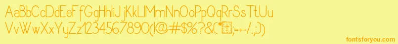 Шрифт DyaneRegular – оранжевые шрифты на жёлтом фоне